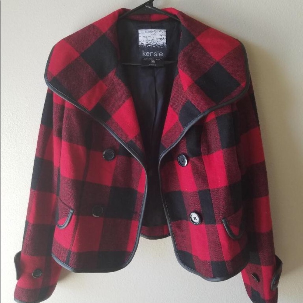 Kensie Checkered Plaid Jacket